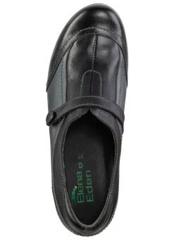 Sale ELENA EDEN , eleganter Damen-Trotteur, Weite G, mit herausnehmbarem Fußbett SCHWARZ-ALTSILBER