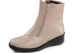 Outlet BADER ELENA EDEN, gefütterte Damen-Stiefeletten, Winterschuhe, Weite H, mit Lammfell BEIGE