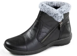 Outlet ELENA EDEN , gefütterte Damen-Boots, Winterschuhe, Weite G, mit herausnehmbarem Fußbett SCHWARZ
