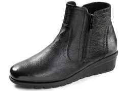 Outlet ELENA EDEN , gefütterte Damen-Stiefeletten, Winterschuhe, Weite G, mit Reißverschluss SCHWARZ
