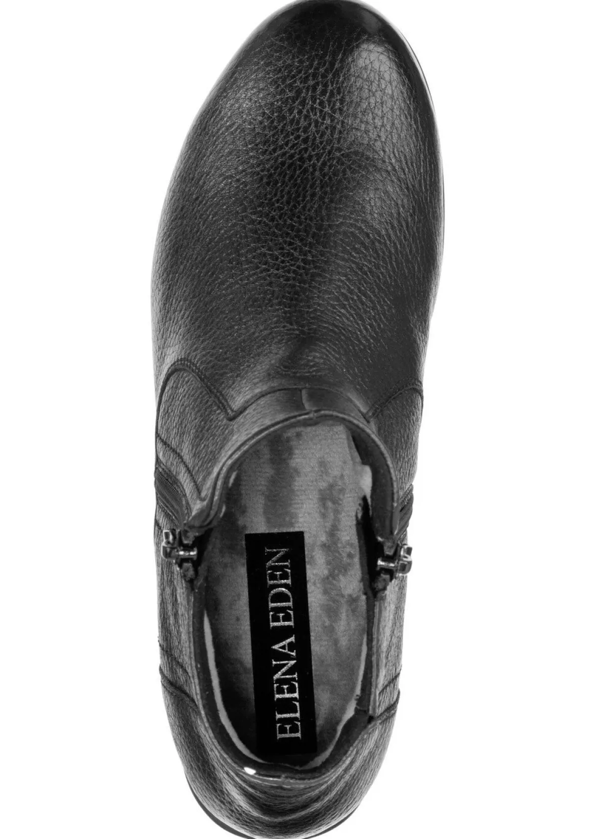 Outlet ELENA EDEN , gefütterte Damen-Stiefeletten, Winterschuhe, Weite G, mit Reißverschluss SCHWARZ