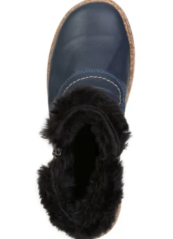 Discount ELENA EDEN , gefütterte Damen-Boots, Winterschuhe, Weite G, mit herausnehmbarem Fußbett MARINE