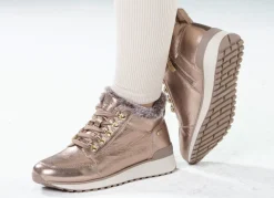 Online ELENA EDEN , gefütterte Damen-Boots, Winterschuhe, Weite G, mit herausnehmbarem Fußbett GOLDBRONZE