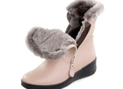 Discount ELENA EDEN , gefütterte Damen-Stiefeletten, Winterschuhe, Weite H, mit Lammfell BEIGE