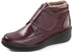 ELENA EDEN , gefütterte Damen-Boots, Winterschuhe, Weite H, mit Lammfell BORDEAUX