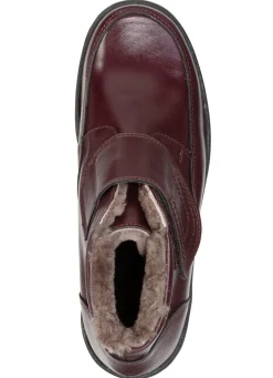 ELENA EDEN , gefütterte Damen-Boots, Winterschuhe, Weite H, mit Lammfell BORDEAUX