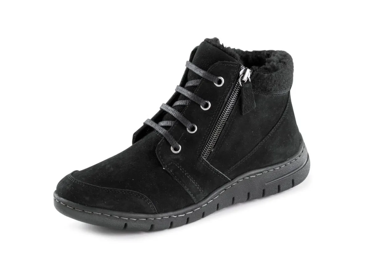 Best ELENA EDEN , gefütterte Damen-Boots, Winterschuhe, Weite H, mit herausnehmbarem Fußbett SCHWARZ