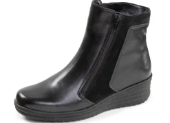Discount ELENA EDEN , gefütterte Damen-Stiefeletten, Winterschuhe, Weite H, mit Lammfell SCHWARZ