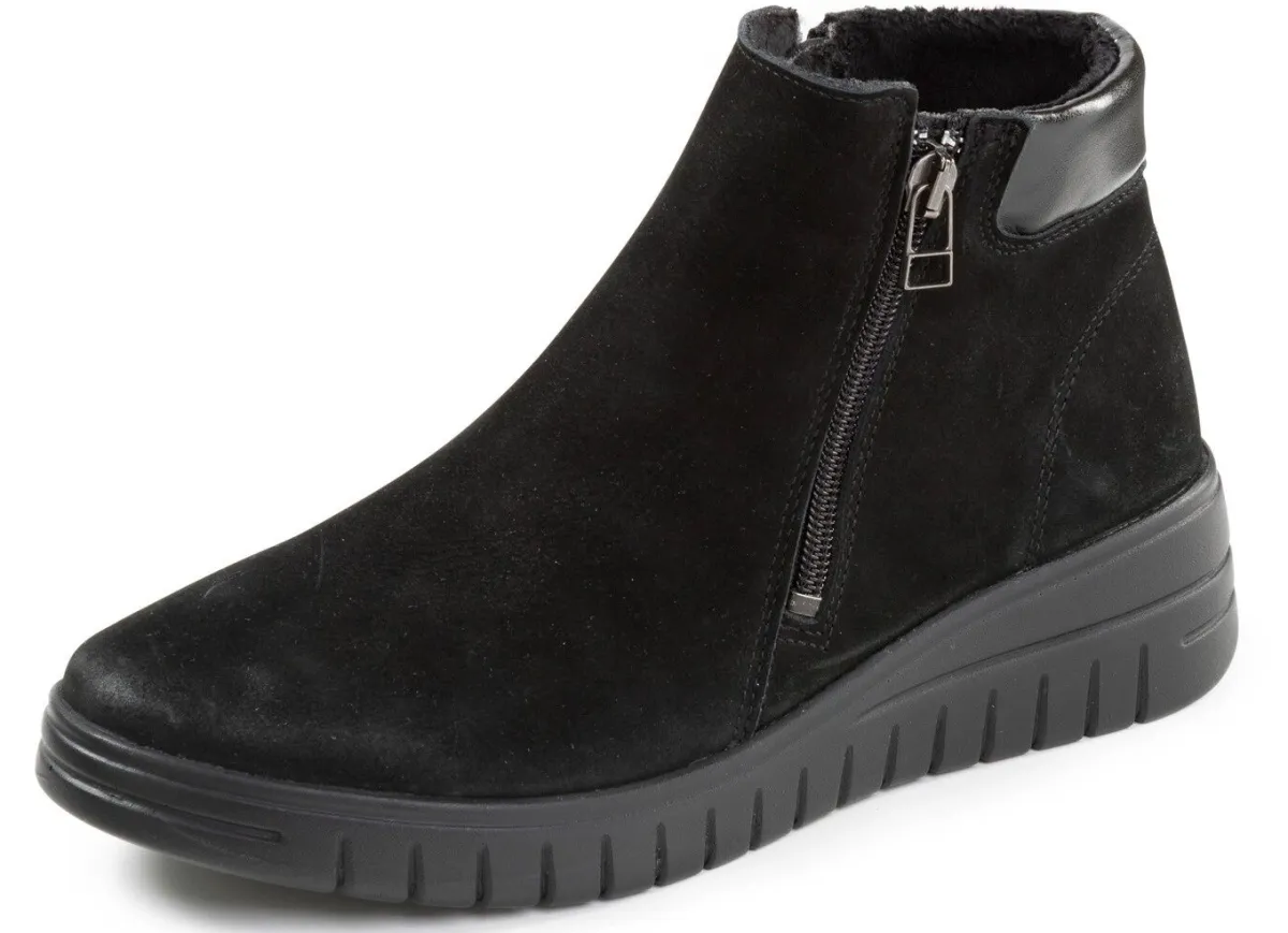 Discount ELENA EDEN , gefütterte Damen-Stiefeletten, Winterschuhe, Weite H, mit herausnehmbarem Fußbett SCHWARZ