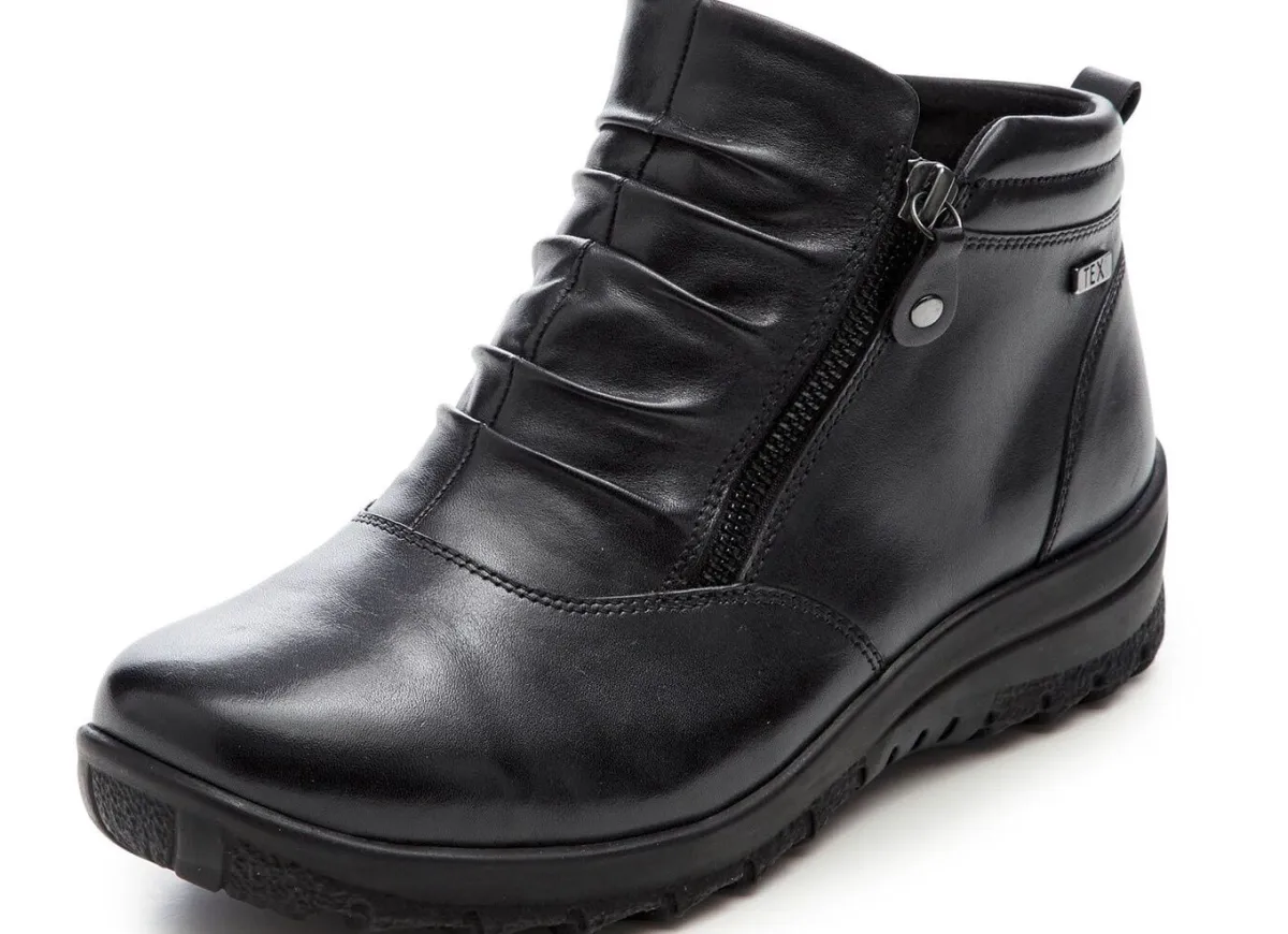 Discount ELENA EDEN , gefütterte Damen-Boots, Winterschuhe, Weite H, mit Reißverschluss SCHWARZ