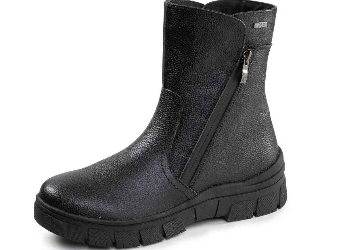 Best ELENA EDEN , gefütterte Damen-Boots, Winterschuhe, Weite G, mit herausnehmbarem Fußbett SCHWARZ