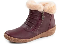 Discount ELENA EDEN , gefütterte Damen-Boots, Winterschuhe, Weite G, mit herausnehmbarem Fußbett BORDEAUX