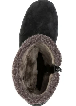 ELENA EDEN , gefütterte Damen-Stiefel, Winterschuhe, Weite H, mit Lammfell SCHWARZ-GRAU