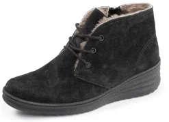 Best ELENA EDEN , gefütterte Damen-Boots, Winterschuhe, mit Lammfell SCHWARZ