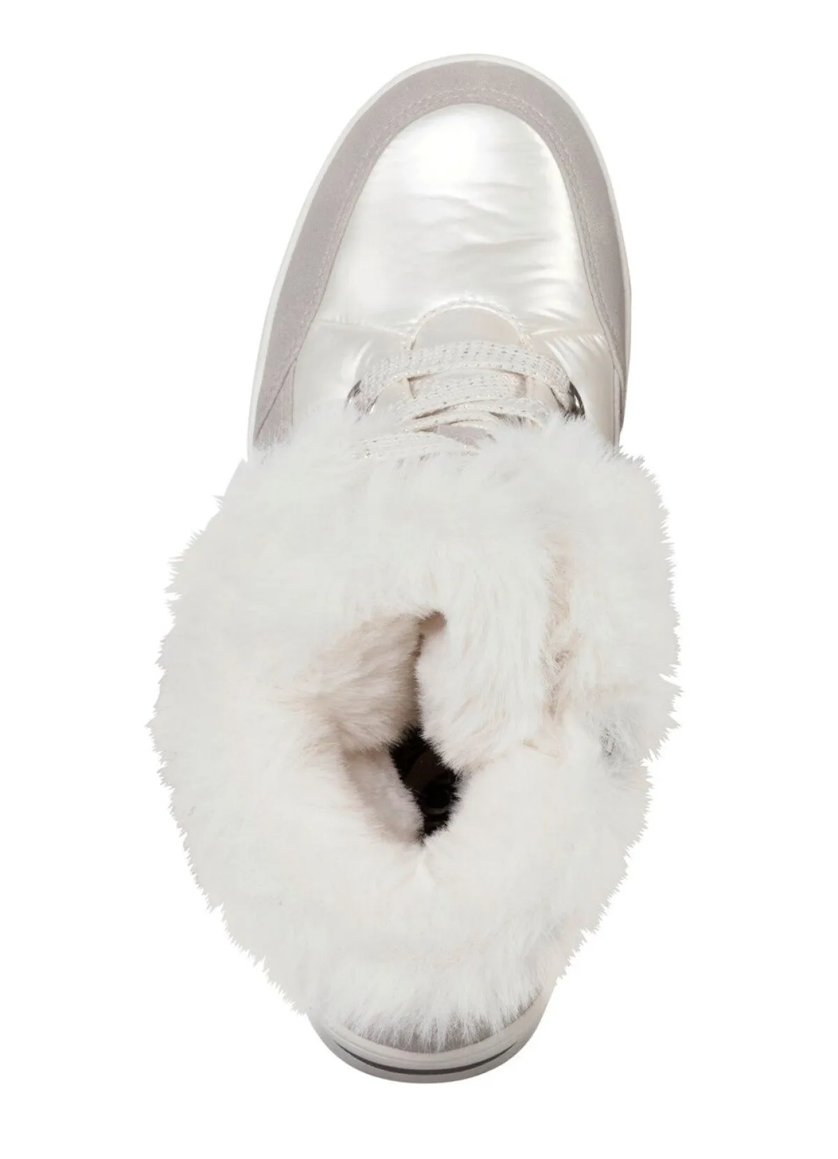 Best ELENA EDEN , gefütterte Damen-Boots, Winterschuhe, Weite G, mit herausnehmbarem Fußbett PERLWEISS-GRAU