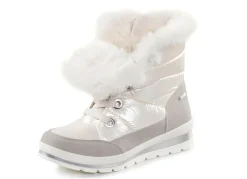 Best ELENA EDEN , gefütterte Damen-Boots, Winterschuhe, Weite G, mit herausnehmbarem Fußbett PERLWEISS-GRAU