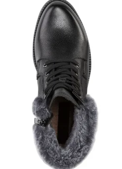 Best ELENA EDEN , gefütterte Damen-Stiefeletten, Winterschuhe, Weite G, mit herausnehmbarem Fußbett SCHWARZ-GRAU