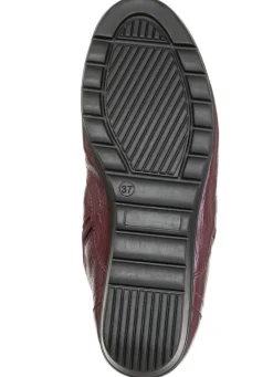 Clearance ELENA EDEN , gefütterte Damen-Stiefeletten, Winterschuhe, Weite G, mit Reißverschluss BORDEAUX