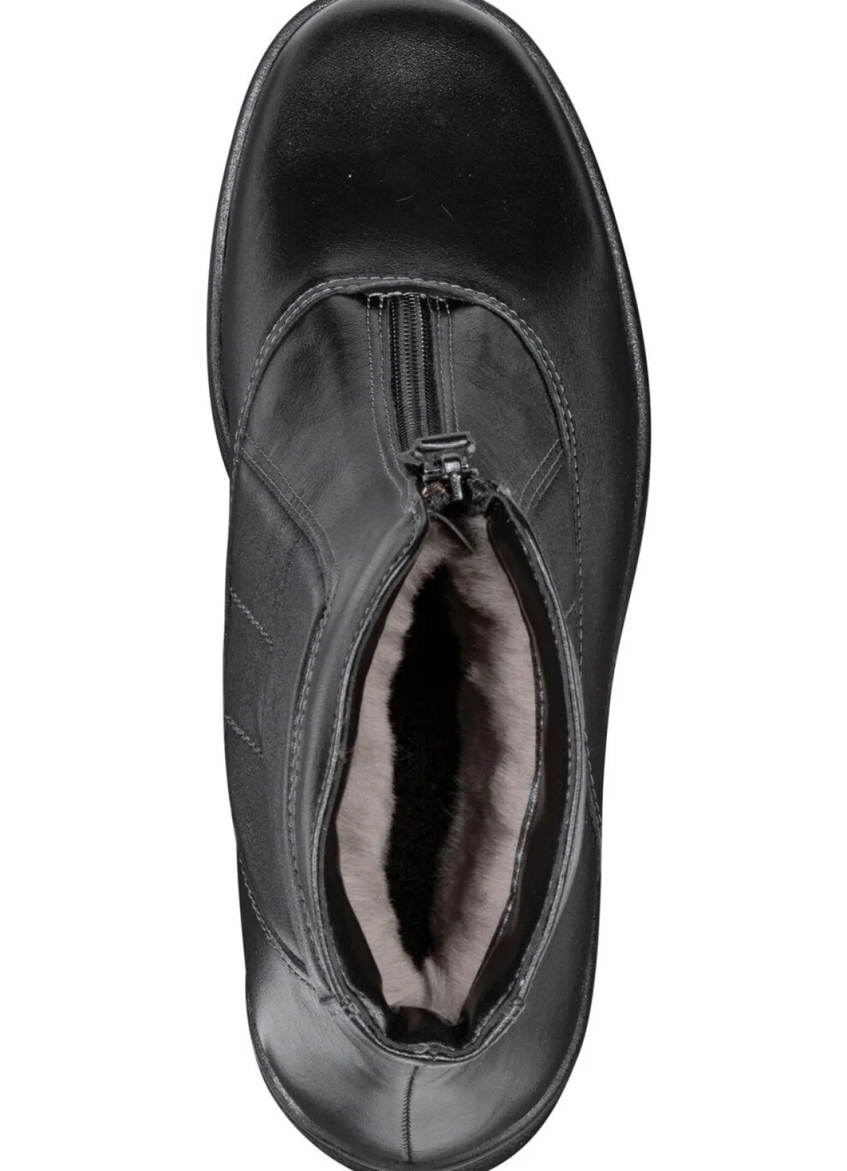 Hot ELENA EDEN , gefütterte Damen-Stiefeletten, Winterschuhe, Weite H, mit Lammfell SCHWARZ
