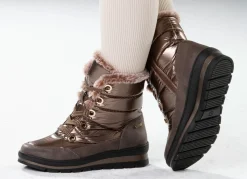 Clearance ELENA EDEN , gefütterte Damen-Boots, Winterschuhe, Weite G, mit herausnehmbarem Fußbett BRONZE
