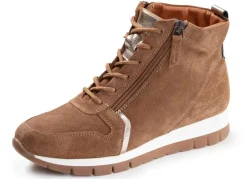 Clearance ELENA EDEN , gefütterte Damen-Boots, Winterschuhe, Weite G, mit herausnehmbarem Fußbett COGNAC