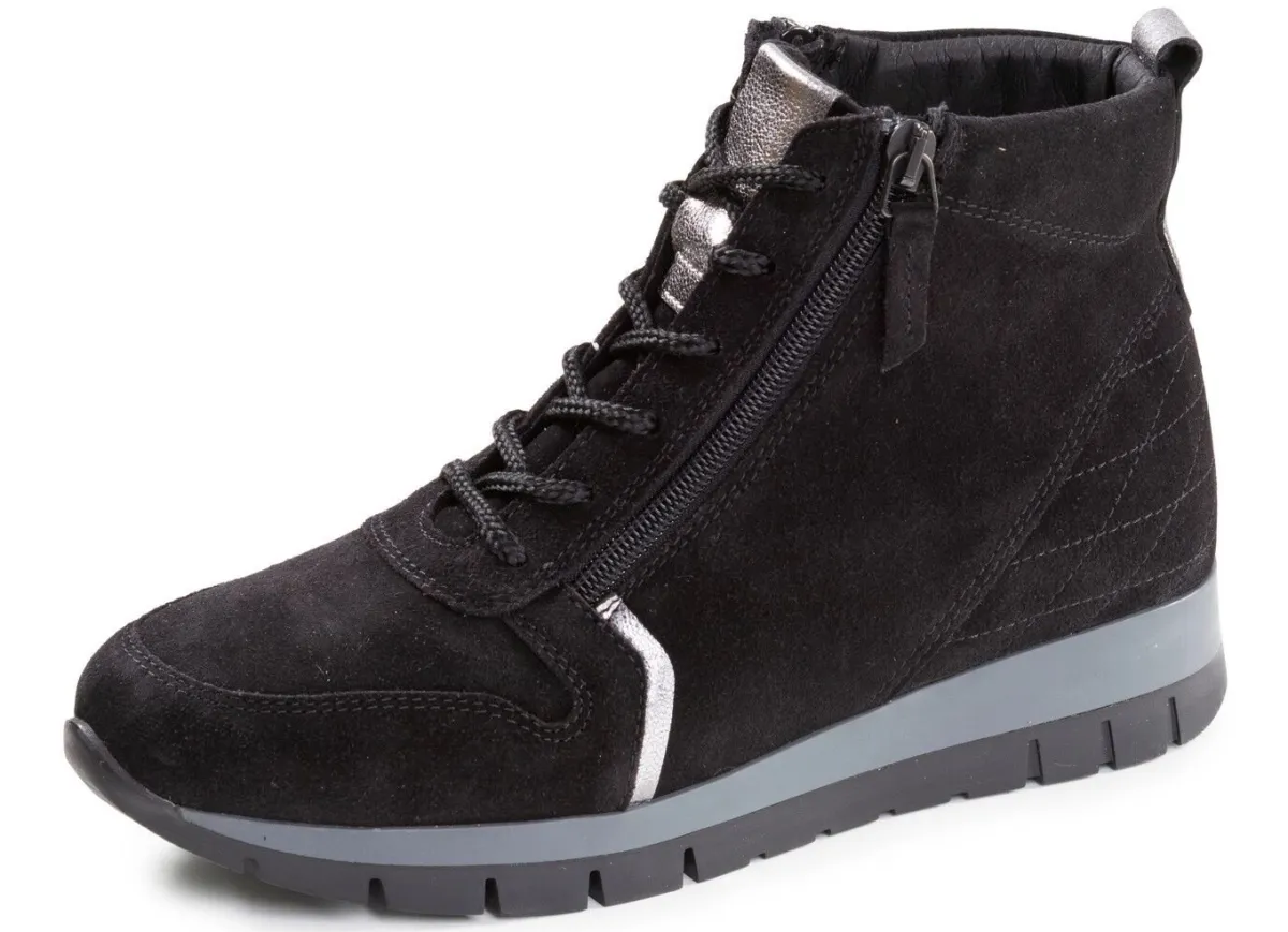 New ELENA EDEN , gefütterte Damen-Boots, Winterschuhe, Weite G, mit herausnehmbarem Fußbett SCHWARZ