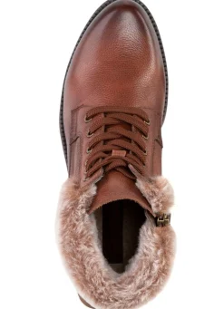 New ELENA EDEN , gefütterte Damen-Stiefeletten, Winterschuhe, Weite G, mit herausnehmbarem Fußbett BRAUN