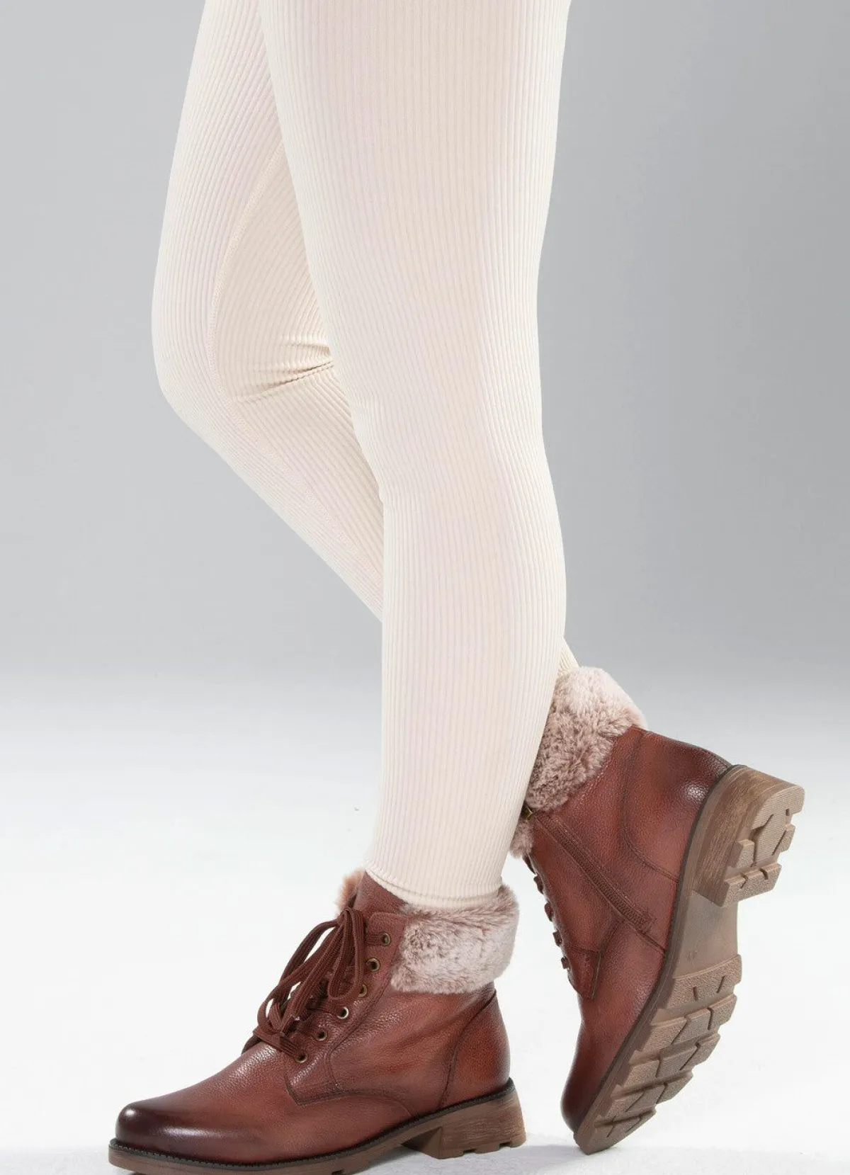 New ELENA EDEN , gefütterte Damen-Stiefeletten, Winterschuhe, Weite G, mit herausnehmbarem Fußbett BRAUN