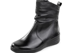 New ELENA EDEN , gefütterte Damen-Stiefeletten, Winterschuhe, Weite H, mit Lammfell SCHWARZ