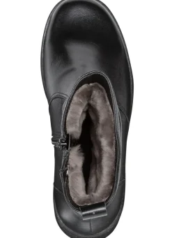 New ELENA EDEN , gefütterte Damen-Stiefeletten, Winterschuhe, Weite H, mit Lammfell SCHWARZ