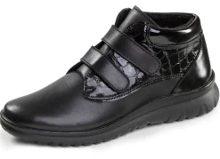 Outlet ELENA EDEN , gefütterte Damen-Boots, Winterschuhe, Weite G, mit herausnehmbarem Fußbett SCHWARZ
