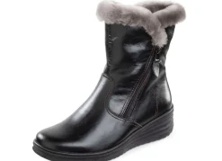 Clearance ELENA EDEN , gefütterte Damen-Stiefeletten, Winterschuhe, Weite H, mit Lammfell SCHWARZ