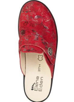 ELENA EDEN , klassiche Damen-Clogs, Weite H, mit herausnehmbarem Fußbett ROT
