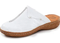 Discount ELENA EDEN , klassische Damen-Clogs, Weite G, mit Gummizug WEISS