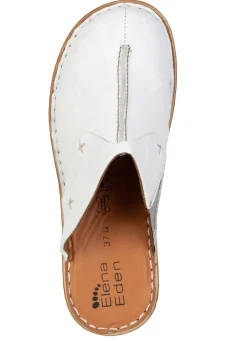 Discount ELENA EDEN , klassische Damen-Clogs, Weite G, mit Gummizug WEISS