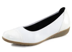 Sale BADER ELENA EDEN, klassische Damen-Ballerinas, Weite G, mit herausnehmbarem Fußbett WEISS