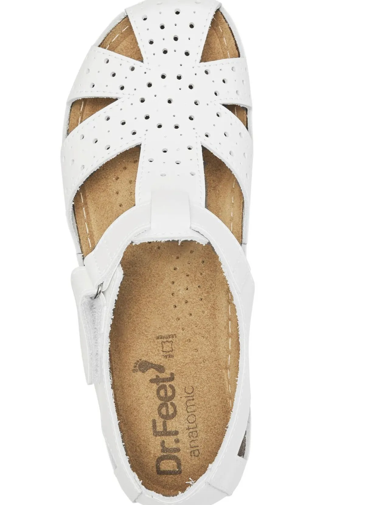 Discount ELENA EDEN , klassische Damen-Sandalen, Weite H, mit Klettverschluss WEISS