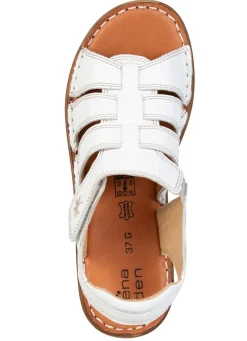 New ELENA EDEN , klassische Damen-Sandalen, Weite G, mit Klettverschluss WEISS