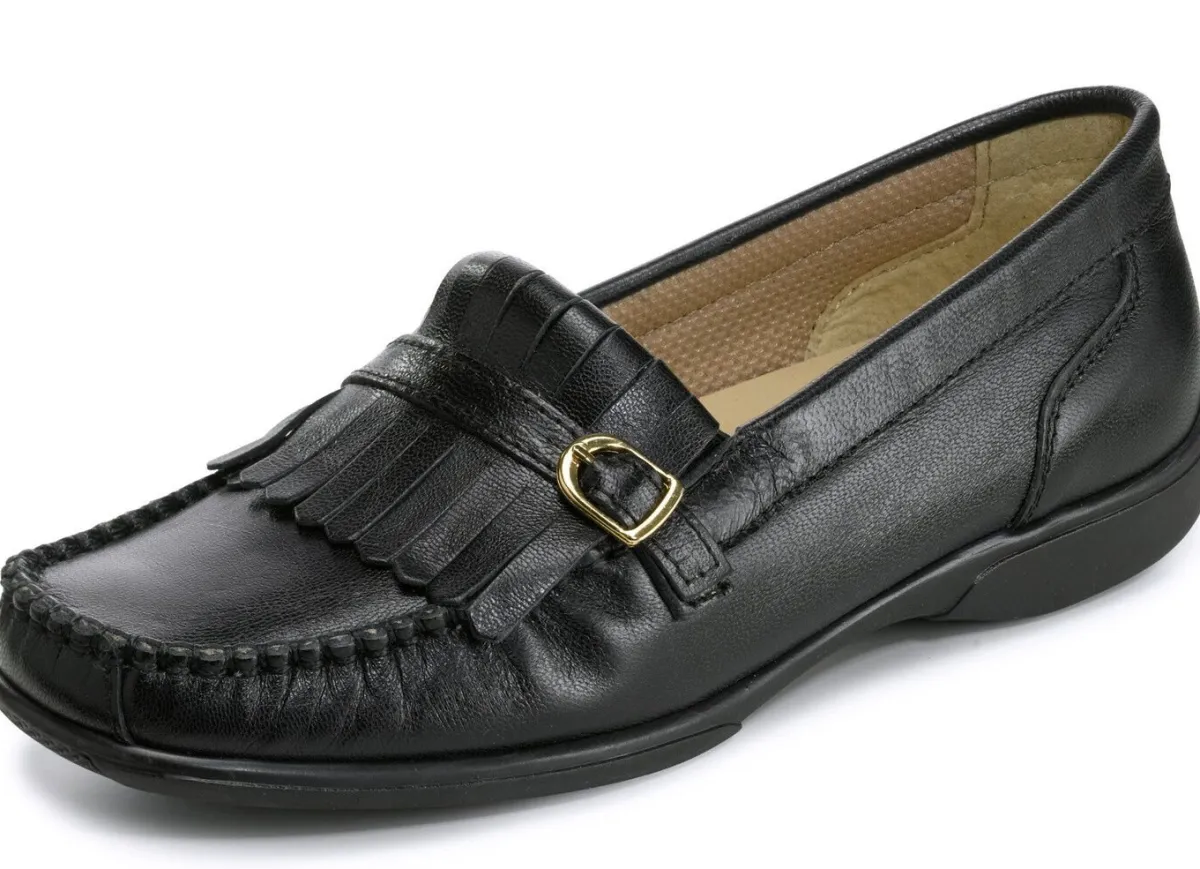 Online BADER ELENA EDEN, klassische Damen-Slipper, Weite H, mit herausnehmbarem Lederfußbett SCHWARZ