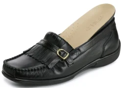 Online BADER ELENA EDEN, klassische Damen-Slipper, Weite H, mit herausnehmbarem Lederfußbett SCHWARZ
