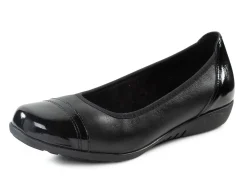 Best BADER ELENA EDEN, klassische Damen-Ballerinas, Weite G, mit herausnehmbarem Fußbett SCHWARZ
