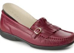 Hot BADER ELENA EDEN, klassische Damen-Slipper, Weite H, mit herausnehmbarem Lederfußbett BORDEAUX