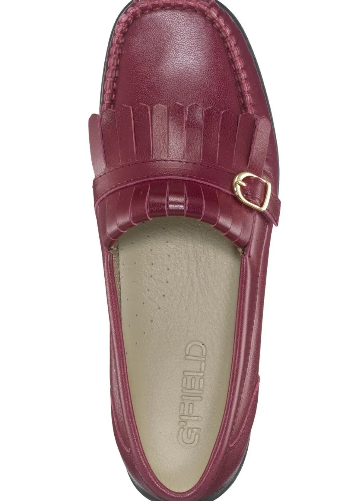 Hot BADER ELENA EDEN, klassische Damen-Slipper, Weite H, mit herausnehmbarem Lederfußbett BORDEAUX