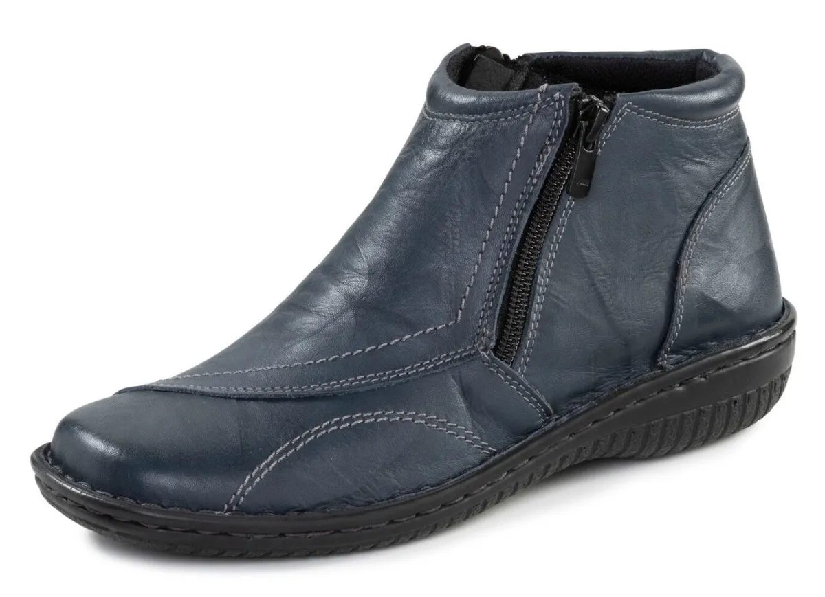 Best ELENA EDEN , klassische Damen-Boots, mit herausnehmbarem Fußbett DUNKELBLAU