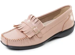 New BADER ELENA EDEN, klassische Damen-Slipper, Weite H, mit herausnehmbarem Lederfußbett DUNKELBEIGE