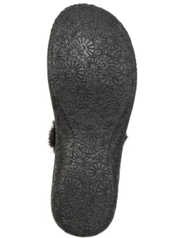 Outlet ELENA EDEN , klassische Damen-Clogs, Weite G, mit Plüsch SCHWARZ
