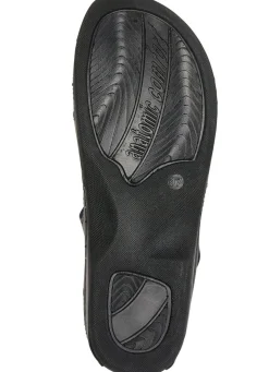 ELENA EDEN , klassische Damen-Sandalen, Weite H, mit Klettverschluss SCHWARZ