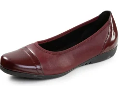 Sale BADER ELENA EDEN, klassische Damen-Ballerinas, Weite G, mit herausnehmbarem Fußbett BURGUND