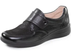 Discount ELENA EDEN , komfortable Damen-Slipper, Weite K, mit herausnehmbarem Fußbett SCHWARZ