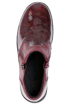 Outlet ELENA EDEN , komfortable Damen-Boots, Weite H, mit herausnehmbarem Fußbett BURGUND